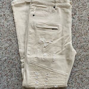 Men's Skinny Jeans in Cream